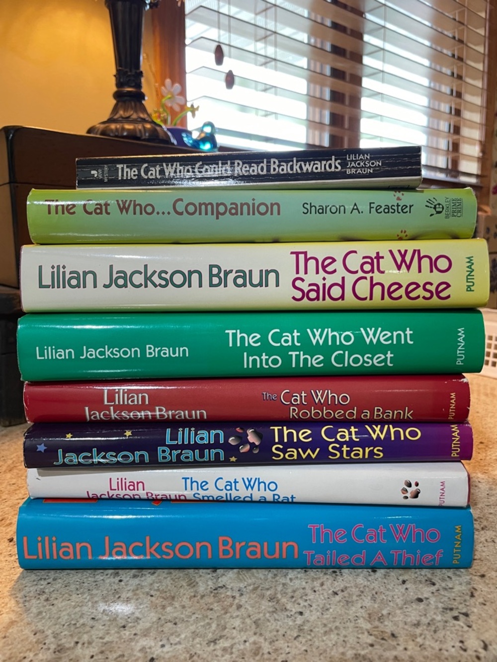 Lot of 8  includes 6 “The Cat Who”  HC books plus Companion and SC